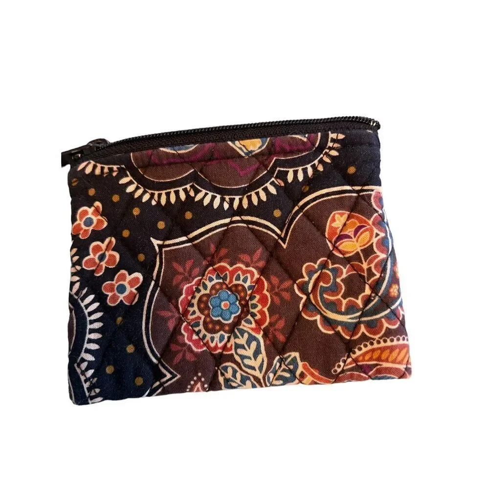 Vera Bradley Women's Multicolor Floral Wristlet Wallet Size 5” x 4” Paisley Jamb